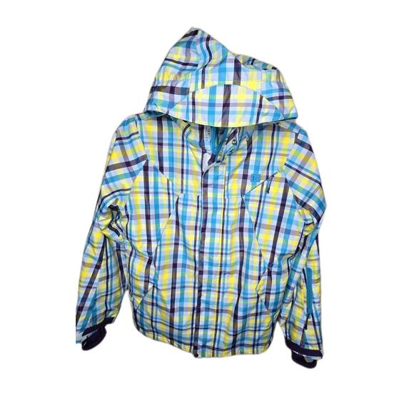 DC Exotex 5K Series Womens Hooded Ski Snowboard Jacket Plaid Pattern Zip Pockets - Picture 11 of 15